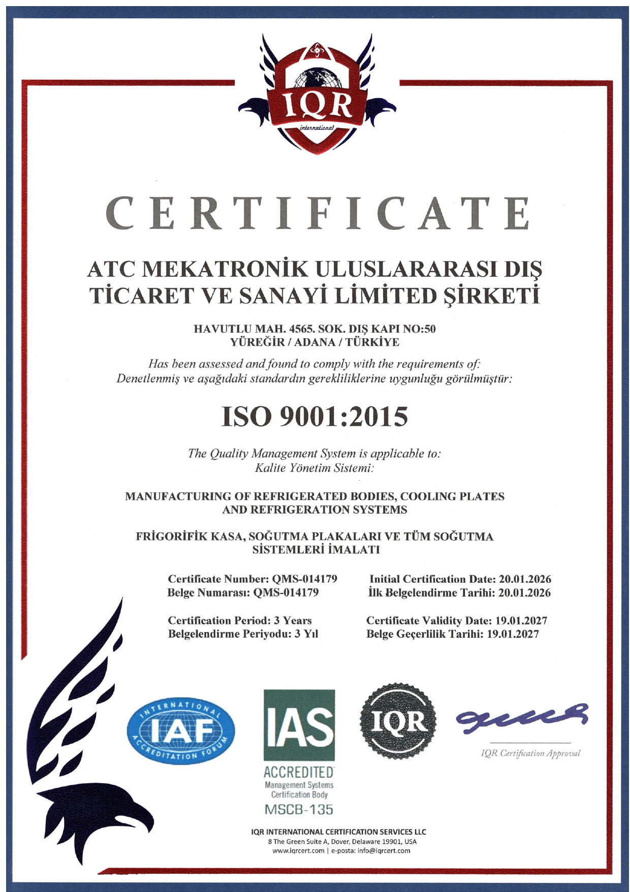 ATC Eutecticcar - Ötektik Endüstriyel Çözümler - Soğuk Zincir Çözümleri