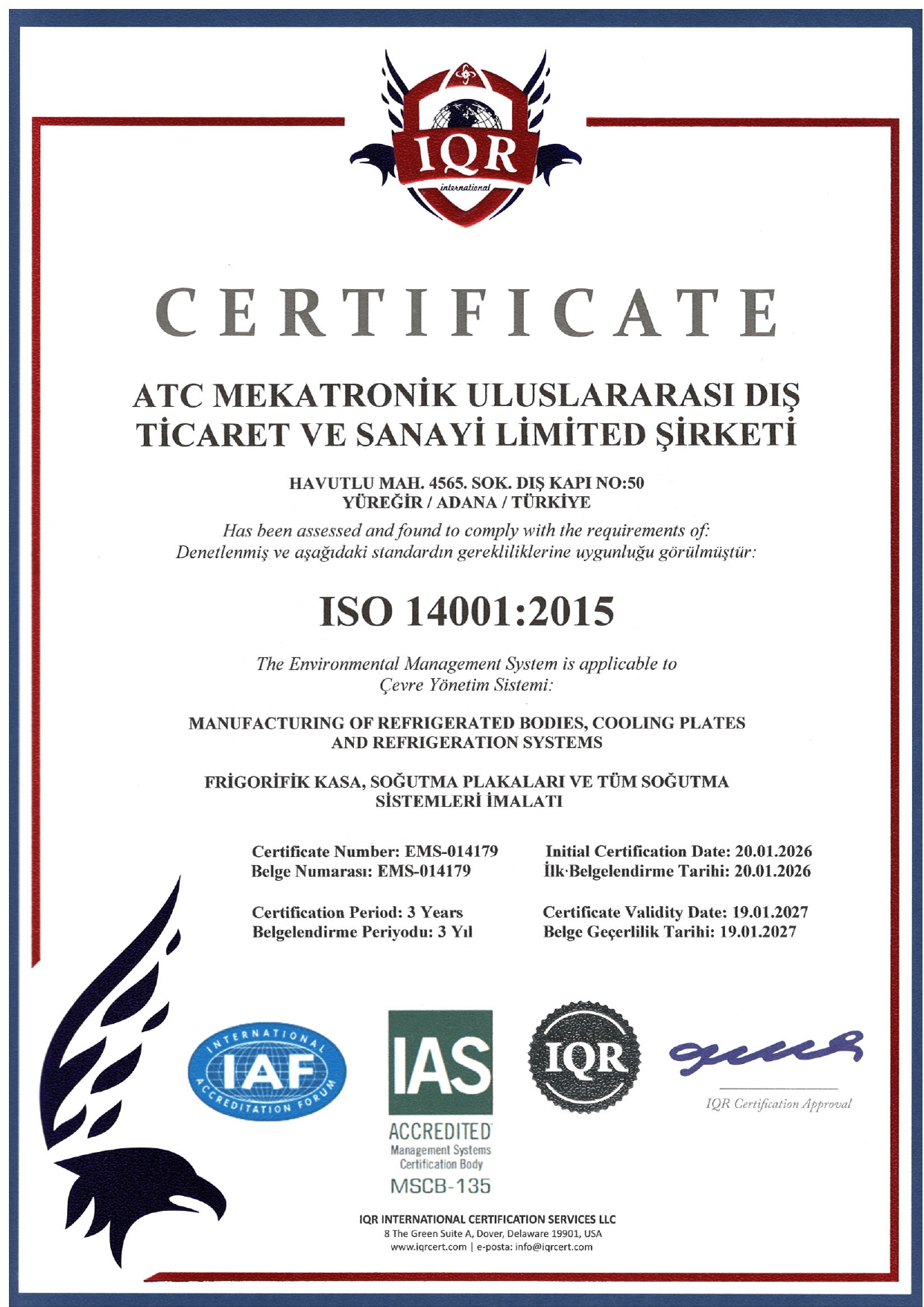 ATC Eutecticcar - Ötektik Endüstriyel Çözümler - Soğuk Zincir Çözümleri