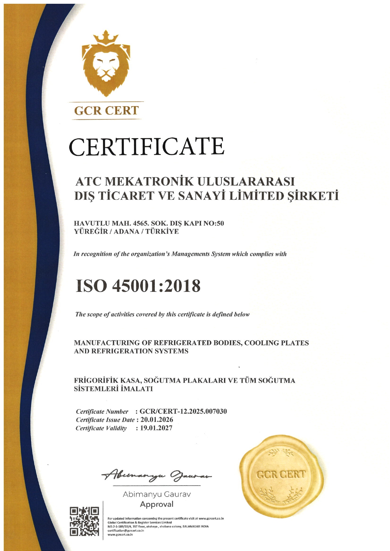 ATC Eutecticcar - Ötektik Endüstriyel Çözümler - Soğuk Zincir Çözümleri